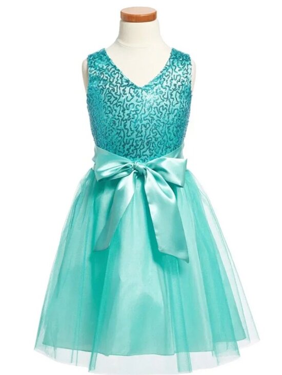 Un Deux Trois Other - NWT Un Deux Trois Teal Tulle Dress Girls Size 12